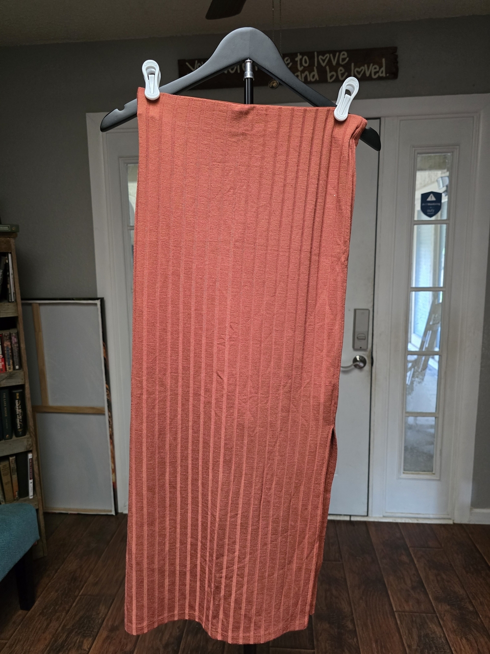 Topshop Ribbed Maxi Skirt